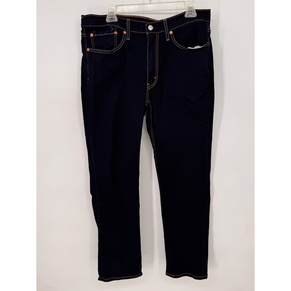 Levi's 514 Straight Fit Jeans Mens 34x32 Dark Wash Indigo Denim Blue Americana